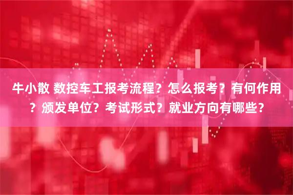 牛小散 数控车工报考流程？怎么报考？有何作用？颁发单位？考试形式？就业方向有哪些？